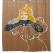 Toulouse-Lautrec - Yvette Guilbert Singing Duschvorhang (Vorderseite)