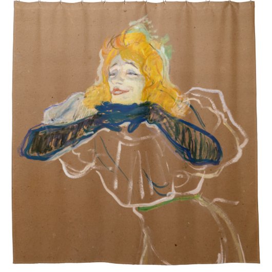 Toulouse-Lautrec - Yvette Guilbert Singing Duschvorhang (Vorderseite)