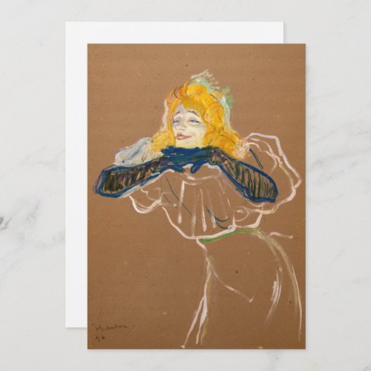 Toulouse-Lautrec - Yvette Guilbert Singing Einladung (Vorne/Hinten)