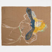 Toulouse-Lautrec - Yvette Guilbert Singing Fleecedecke (Vorderseite (Horizontal))