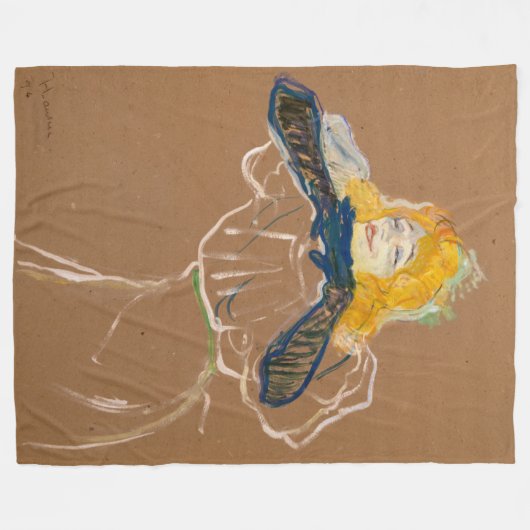 Toulouse-Lautrec - Yvette Guilbert Singing Fleecedecke (Vorderseite (Horizontal))