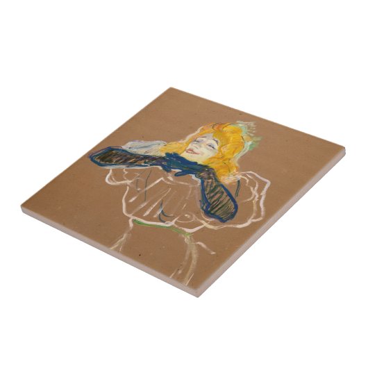 Toulouse-Lautrec - Yvette Guilbert Singing Fliese (Seite)