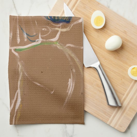 Toulouse-Lautrec - Yvette Guilbert Singing Geschirrtuch (Viertel Falte)