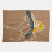 Toulouse-Lautrec - Yvette Guilbert Singing Geschirrtuch (Horizontal)