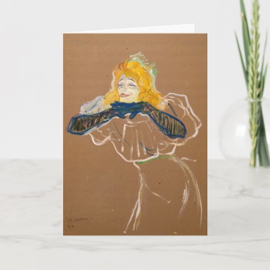 Toulouse-Lautrec - Yvette Guilbert Singing Karte (Vorderseite)