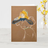 Toulouse-Lautrec - Yvette Guilbert Singing Karte (Gelbe Blume)