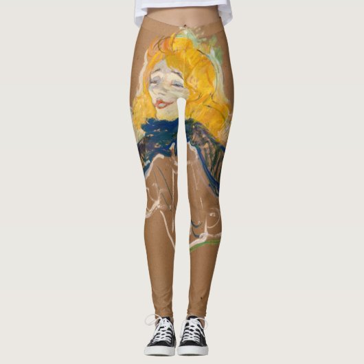Toulouse-Lautrec - Yvette Guilbert Singing Leggings (Vorderseite)