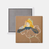 Toulouse-Lautrec - Yvette Guilbert Singing Magnet (Vorderseite/Rückseite)