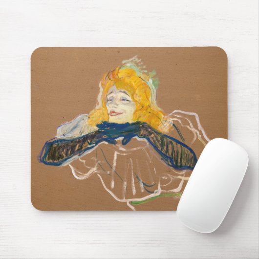 Toulouse-Lautrec - Yvette Guilbert Singing Mousepad (Mit Mouse)
