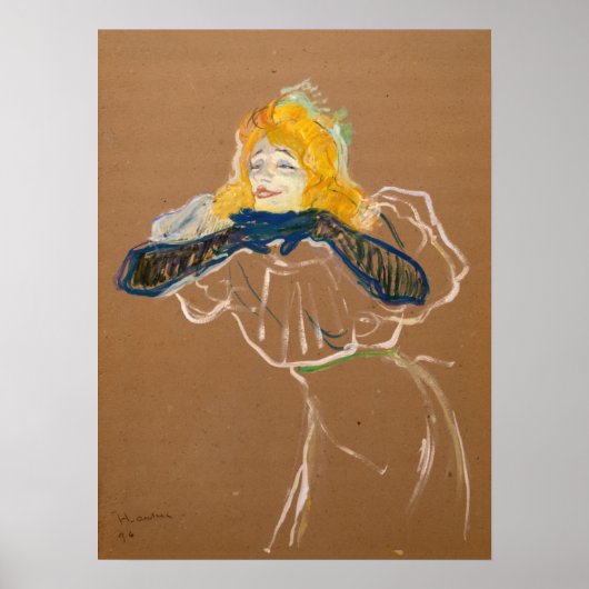Toulouse-Lautrec - Yvette Guilbert Singing Poster (Vorne)