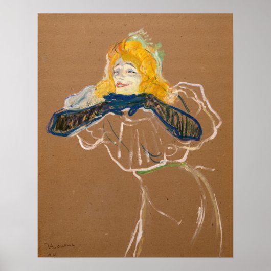 Toulouse-Lautrec - Yvette Guilbert Singing Poster (Vorne)