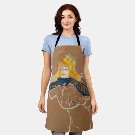 Toulouse-Lautrec - Yvette Guilbert Singing Schürze (Getragen)