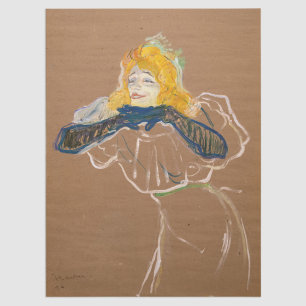 Toulouse-Lautrec - Yvette Guilbert Singing Seidenpapier
