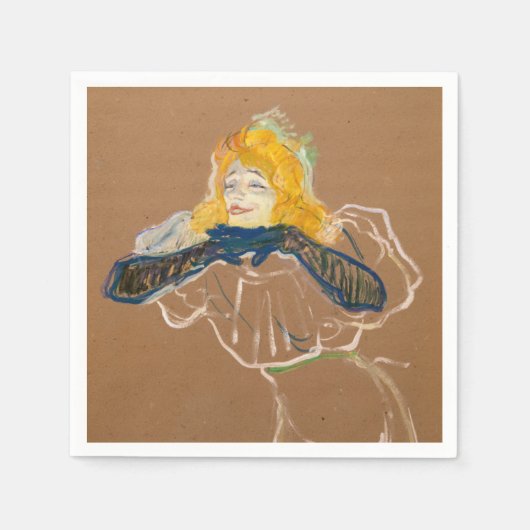 Toulouse-Lautrec - Yvette Guilbert Singing Serviette (Vorderseite)