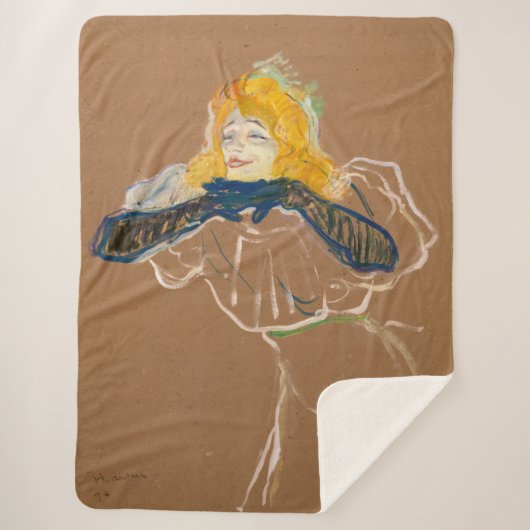 Toulouse-Lautrec - Yvette Guilbert Singing Sherpadecke (Vorderseite)