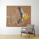 Toulouse-Lautrec - Yvette Guilbert Singing Wandteppich (Beispiel (Horizontal))