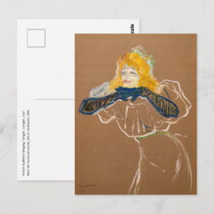 Toulouse-Lautrec - Yvette Guilbert singt Postkarte
