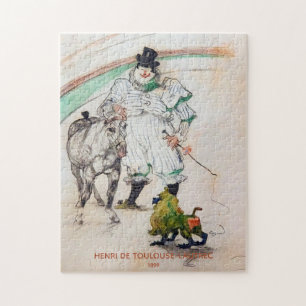 Toulouse-Lautrec, Zirkusclown mit Pferd und Affe Puzzle