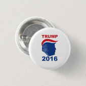 Toupee-Partei-Trumpf 2016 Button (Vorne & Hinten)