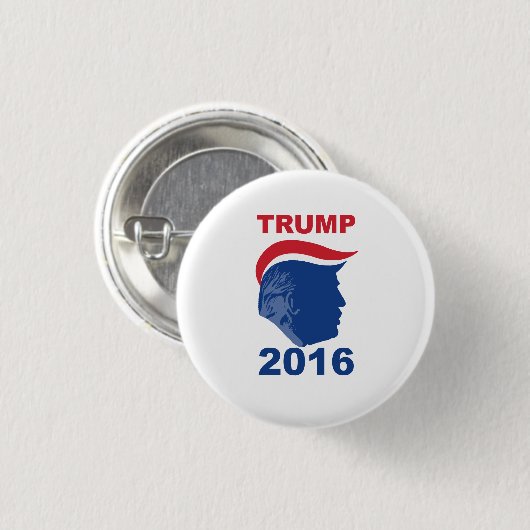 Toupee-Partei-Trumpf 2016 Button (Vorne & Hinten)