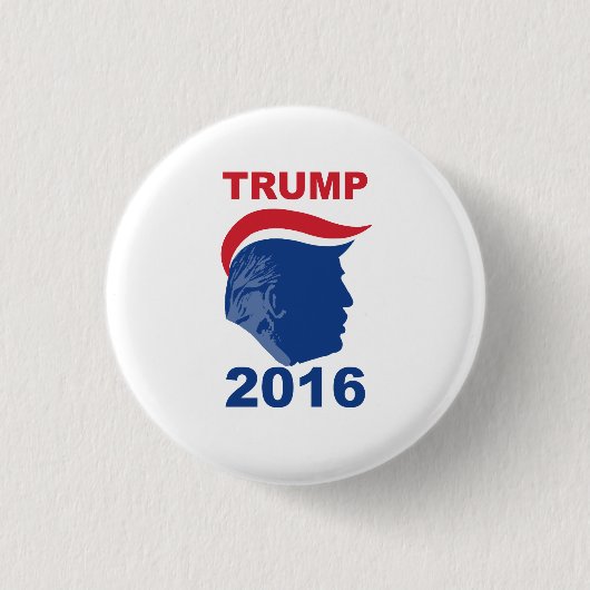 Toupee-Partei-Trumpf 2016 Button (Vorderseite)
