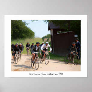 Tour de France 1903 Erste Rennen Farb-Redux Poster