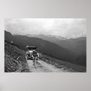 Tour de France 1925 Unbekannter Fahrer Col d'Aubis Poster