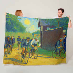 Tour de France First Race 1903 van Gogh Redux Fleecedecke