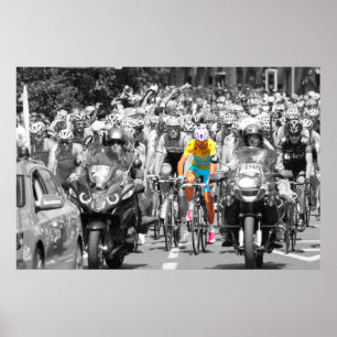Tour de France Gelbes Trikot Peloton-Radrennen  Poster