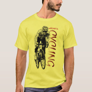 Tour de France-Meister-Farbradfahren-Entwurf T-Shirt