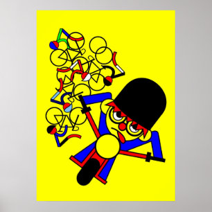 Tour de France Motorradunfall in Rider Poster