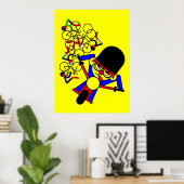 Tour de France Motorradunfall in Rider Poster (Heimbüro)