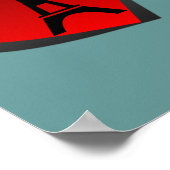 Tour De France Paris Heart Poster (Ecke)