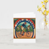 Tour de France Vintage Karte (Gelbe Blume)