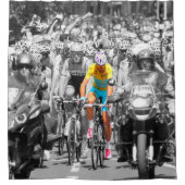Tour de France Yellow Jersey Peloton Radrennen Duschvorhang (Vorderseite)