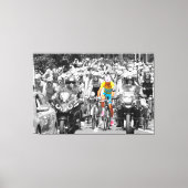 Tour de France Yellow Jersey Peloton Radrennen Leinwanddruck (Vorderseite)