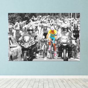 Tour de France Yellow Jersey Peloton Radrennen Leinwanddruck