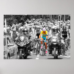 Tour de France Yellow Jersey Peloton Radrennen Poster