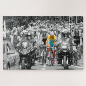 Tour de France Yellow Jersey Peloton Radrennen Puzzle (Horizontal)
