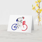 Tour- de Franceradfahrer Karte (Gelbe Blume)