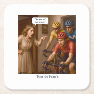 Tour de Frankreich Rechteckiger Pappuntersetzer