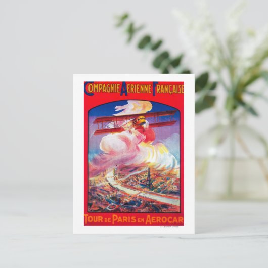 Tour de Paris, Frankreich in Aerocar Poster Europe Postkarte (Stehend Vorderseite)