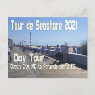 Tour de Seashore 2021 - Day Tour (DT) Ocean City, Postkarte