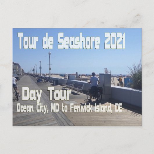 Tour de Seashore 2021 - Day Tour (DT) Ocean City, Postkarte (Vorderseite)