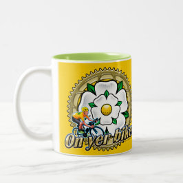 Tour de Yorkshire 2018 Kaffeemaschine "On yer Bike Zweifarbige Tasse