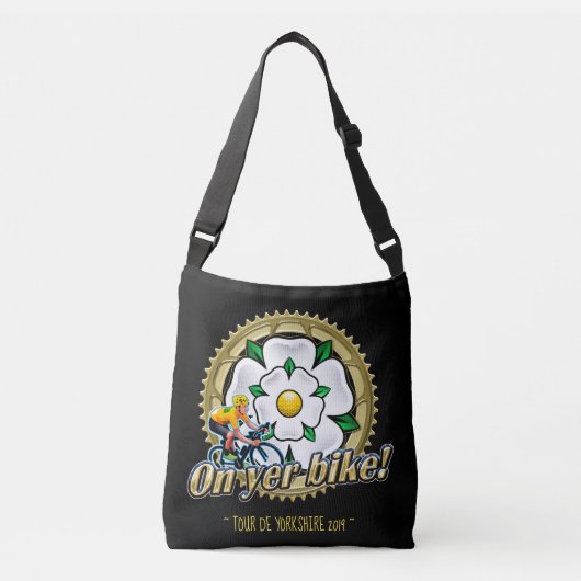 "Tour de Yorkshire" 2019 Auf ihrem Fahrrad, Tasche (Vorderseite)