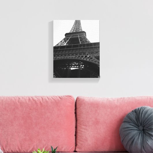 Tour d'Eiffel Print auf ummantelte Canvas Leinwanddruck (Insitu (Wohnzimmer))