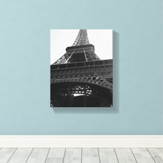 Tour d'Eiffel Print auf ummantelte Canvas Leinwanddruck (Insitu (Holzboden))