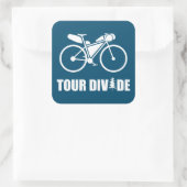 Tour Divide Bikepacking Quadratischer Aufkleber (Tasche)