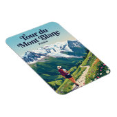Tour du Mont Blanc Frankreich Magnet (Rechte Seite)